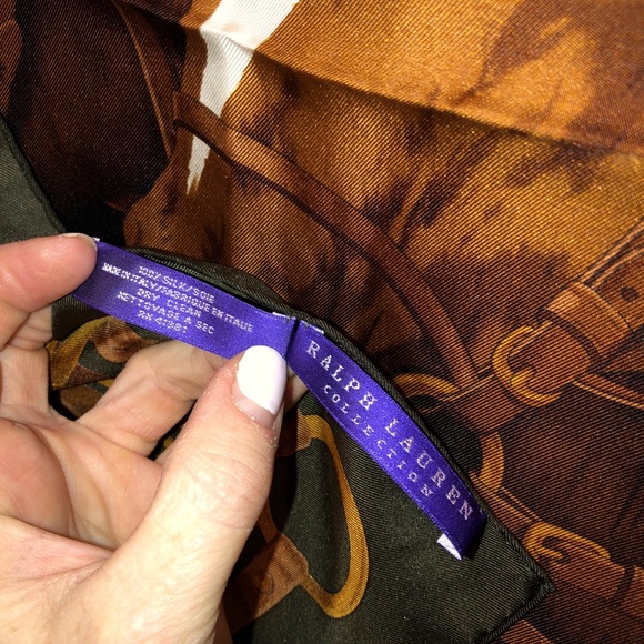 Ralph Lauren purple label collection 100% silk horse print super rich sc… - Picture 2 of 6